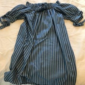 Off the Shoulder Striped Dress